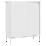 Drawer Cabinet White Steel Medium Fully Extendable 336152