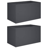 Garden Planter 2 pcs Anthracite 100 x 50 x 50 cm 8005279
