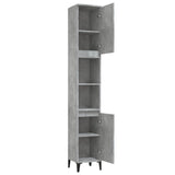 Bathroom Cabinet Concrete Grey 30x30x190 cm Engineered Wood 819800
