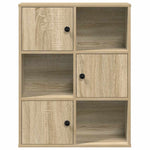 ZNTS Bookcase Sonoma Oak 60x24x76.5 cm Engineered Wood 860384