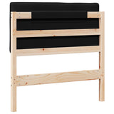 Upholstered Headboard Brown and Black 75 cm Solid Pine Wood 880210