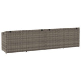Garden Storage Box Grey 220x50x58 cm Poly Rattan 4104076