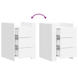 Bedside Cabinet White 45x50x65 cm Engineered Wood 848304