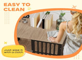 Dog Crate Furniture with Anti-Chew Resistant Mesh, Anti-Escape Single Door, for Medium Dogs, 80 55 T3398P376375