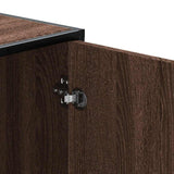 Shoe Bench Brown Oak 100x40x53.5 cm Engineered Wood and Metal 849218