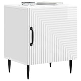 Bedside Cabinet High Gloss White 43 x 34.5 x 50 cm 894803