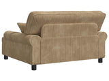 XXL Armchair with Cushions Beige 1.5 Lines Fabric 42043503