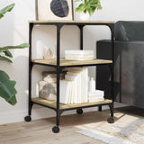 Printer Stand 3-Tier Sonoma Oak 50x41x75 cm Engineered Wood 842287