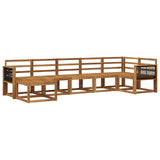 Outdoor Sofa Set 7 pcs Natural Solid Acacia Wood 3385390