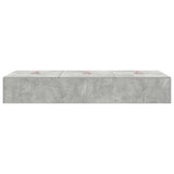 Storage Bed Frame Concrete Grey 80 x 200 cm Engineered Wood 3335336
