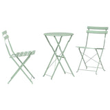 Folding Bistro Set 3 pcs Seafoam Steel 42002970