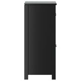 Bathroom Cabinet BERG Black 40x34x80 cm Solid Wood Pine 358541