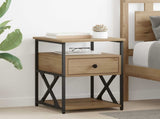 Bedside Cabinet with Drawer 2 pcs Artisan Oak 40 x 42 x 55 cm 881884