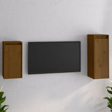 TV Cabinets 2 pcs Honey Brown Solid Wood Pine 3100157