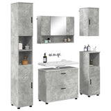 Bathroom Furniture Set with Drawer 5 pcs Concrete Grey 3393066