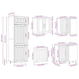 14 Piece Kitchen Cabinet Set Lucca Black Engineered Wood 3314982