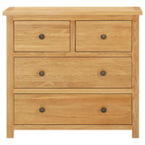 Chest of Drawers 80x35x75 cm Solid Oak Wood 289197