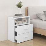 ZNTS Bed Cabinet White 50x32x60 cm 803272