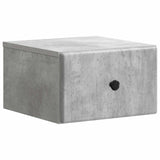 Wall-Mounted Bedside Cabinet with Drawer 2 pcs Concrete Grey 899112