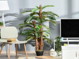 Artificial Plant Tropical Palm in Pot, Fake Plants for Home Indoor Outdoor Decor, 150cm, Green T3398P344700