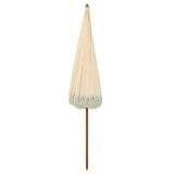 Beach Parasol Yellow and White 205 x 205 x 210 cm 42006680