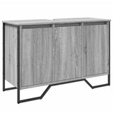 Bathroom Sink Cabinet Grey Sonoma 91x35x60 cm Engineered Wood 848662