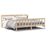 Bed Frame without Mattress 200x200 cm Solid Wood Pine 3306588
