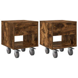 Bedside Table 2 pcs Smoked Oak 40.5 x 40 x 48 cm 891065