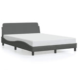 Bed Frame "Dover" Dark Grey 135x190 cm Double Fabric 373326
