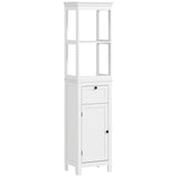 Tall Bathroom Cabinet, Slim Bathroom Storage Cabinet with 2 Open Shelves, Soft Close Door and T3398P344170