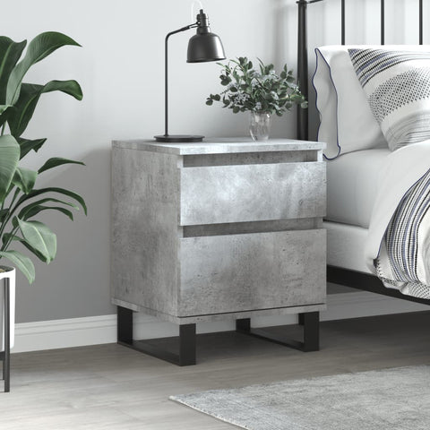 ZNTS Bedside Cabinet Concrete Grey 40x35x50 cm Engineered Wood 830692