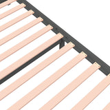 Bed Frame without Mattress Grey Solid Wood 135x190 cm Double Double 814926