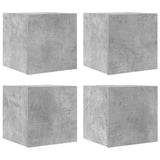 Wall Mounted TV Cabinets 4 pcs Concrete Grey 30.5x30x30 cm 804495