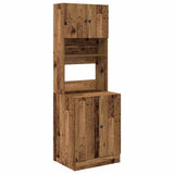 Kitchen Sideboard with Shelf 2 pcs Old Wood 60 x 50 x 180 cm 3365555