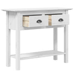 ZNTS Console Table BODO White 90x34.5x73 cm Solid Wood Pine 355071