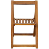 Folding Chair Set of 2 Natural wood Acacia wood Medium Foldable 42660