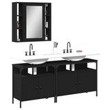 Bathroom Cabinet Set Black 3214725