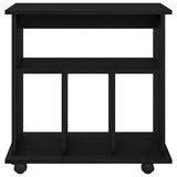 Rolling Cabinet Black Oak 60 x 45 x 55 cm Engineered Wood 862674