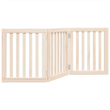 Dog Gate Foldable 3 Panels 150 cm Poplar Wood 352236