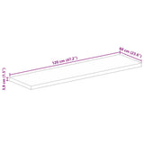 Table Top 120x60x3.8 cm Rectangular Solid Wood Acacia 370995