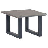Coffee Table with Live Edges Grey 60x60x40 cm Solid Acacia Wood 247827