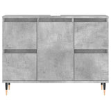 Bathroom Cabinet Concrete Grey 80x33x60 cm Engineered Wood 831648