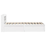 Bed Frame with Headboard White 90x200 cm Solid Wood Pine 3307093