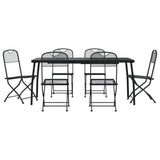 Garden Dining Set Anthracite Metal Mesh Foldable 3211814