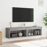 TV Cabinets with LED Lights 2 pcs Grey Sonoma 60x30x30 cm 837138