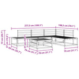 Outdoor Sofa Set Natural Solid Acacia Wood 3368137