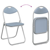 Folding Chair 2 pcs Grey 48 x 43.5 x 81 cm Faux Leather 42029058