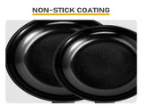 17-Piece Aluminum Cookware Set, Black Non-Stick Pots and Pans Set with Assembled Handles - 5 Pots & 41206617
