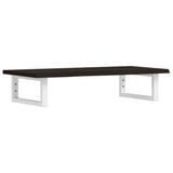 Basin Shelf Wall Mounted Steel and Solid Wood Oak 3302584