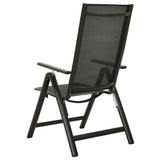 Bistro Set Black and Anthracite Aluminium 5 Piece Set 3070658